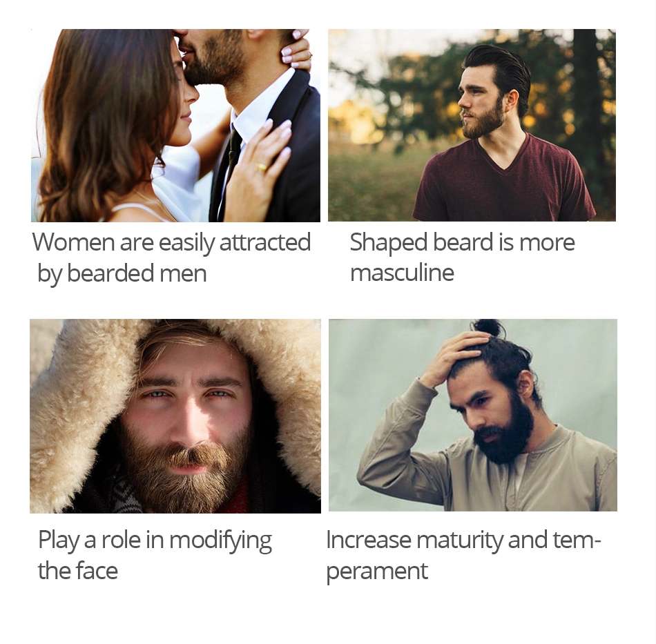 Mslam Pure Beard Growth Oil Men Grow Moustache Essence Oil Thicker Fuller Gentlemen&prime; S Beard Hair Extension PRO 30ml