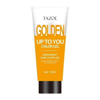 Tazol Temporary Hair Color Gel with Gold Color 100g