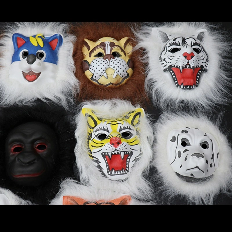 Halloween Hairy Mask Animal Tiger Mask Scenic Spot Temple Fair New Hair Mask