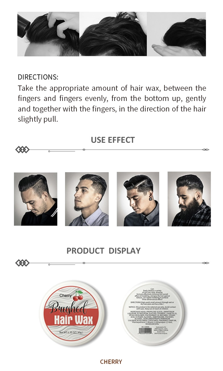 Hair Clay for Men Brushed Hair Wax Styling Paste Long-Time Strong Hold