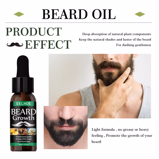 Free Sample Private Label Mens Beard Oil Growth 100% Natural