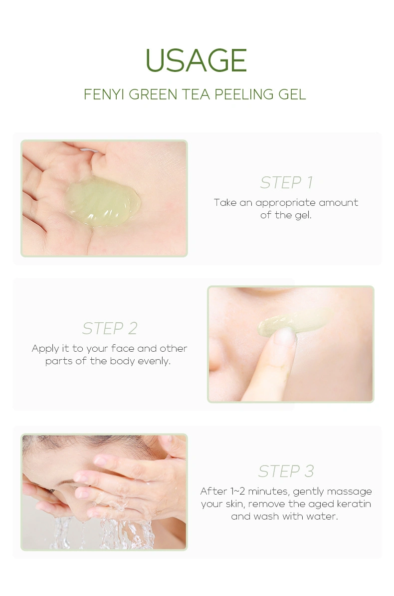 Facial Skin Care Products Exfoliating Face Gel Gentle Cleaning Rejuvenate Skin Green Tea Peeling Gel
