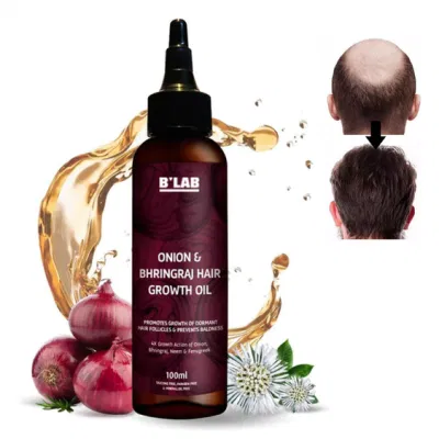Private Label Best Organic Onion & Bhringraj Hair Growth Oil for Hair Thinning