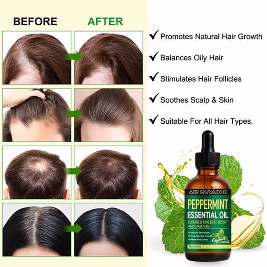 Regrowth Mini Essential for Hair Organic Eyelash Eyebrow Growth Serum Black Pure Oil